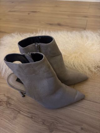 Botines Zara Ante Beige Talla 37