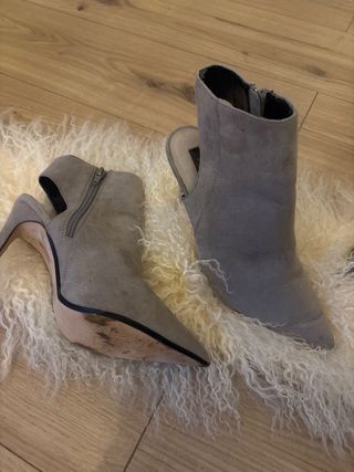 Botines Zara Ante Beige Talla 37