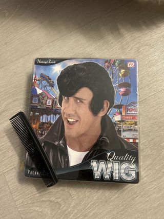 Peluca Hombre Grease Rockabilly Negra