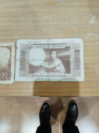 2 Billetes Antiguos 100 Pesetas El Banco de España