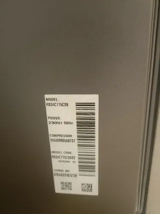 Nevera Samsung modelo RB34C775CS9