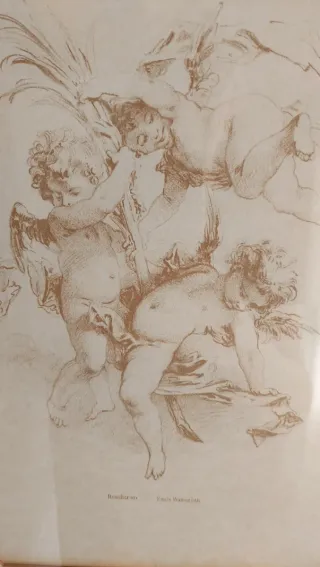 Par Cuadros Angelitos Madera