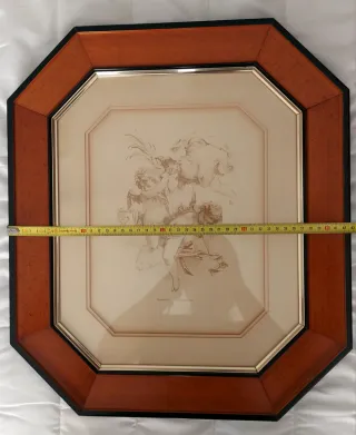 Par Cuadros Angelitos Madera