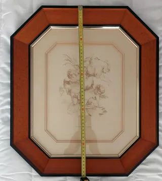 Par Cuadros Angelitos Madera