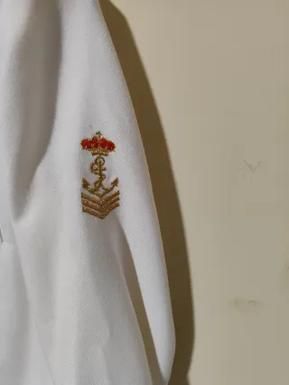 Traje de Comunión Blanco y Negro de algodón