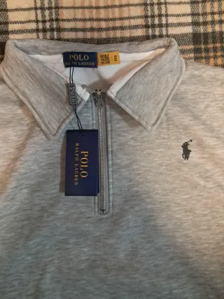 Sudadera Ralph Lauren Media Cremallera Gris M