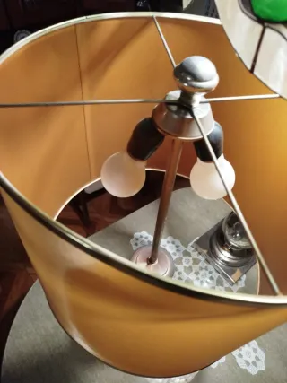 Juego 2 Lámparas Cristal y Metal