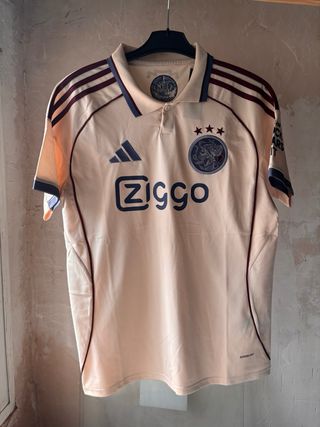 Camiseta Ajax 25/26 Adidas Beige/Azul