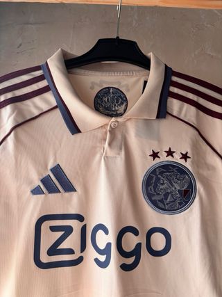 Camiseta Ajax 25/26 Adidas Beige/Azul