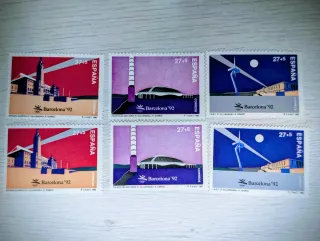 6 Sellos Olimpiada Barcelona 1992 Nuevos