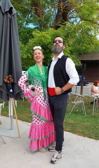 Disfraz Sevillana Lunares Talla S-M