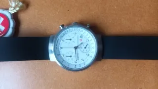 Reloj Cronógrafo, taquímetro negro, maquinaria ETA