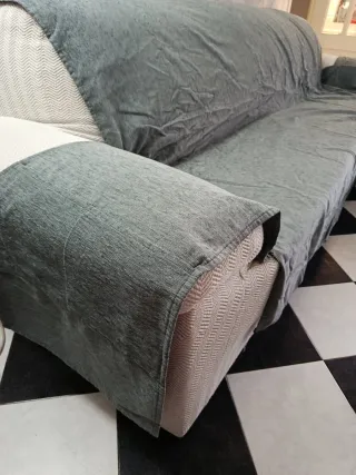 Funda Chaise Longue Gris 4 plazas