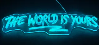 Lampada Neon Led "The World Is Yours"