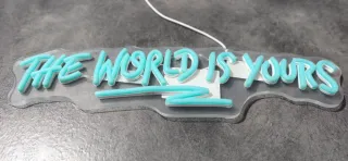 Lampada Neon Led "The World Is Yours"