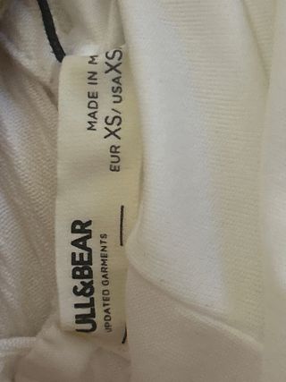 Vestido playero pullandbear blanco Talla XS