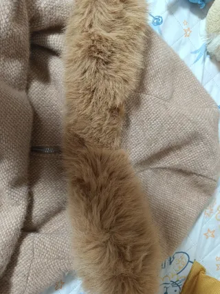 Chaqueta bomber marron con pelo