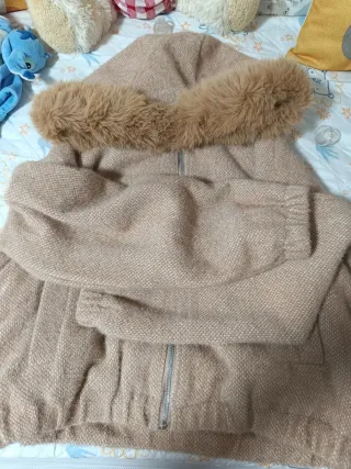 Chaqueta bomber marron con pelo