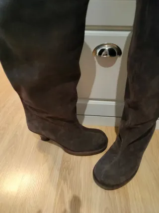 Botas serraje kitten Zara marrones