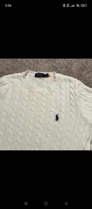 Jersey Polo Ralph Lauren Blanco Trenzado