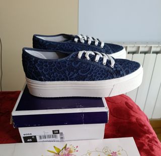 Deportivas Soda plataforma azul marino talla 38