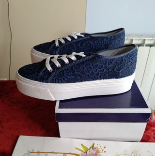 Deportivas Soda plataforma azul marino talla 38