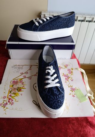 Deportivas Soda plataforma azul marino talla 38