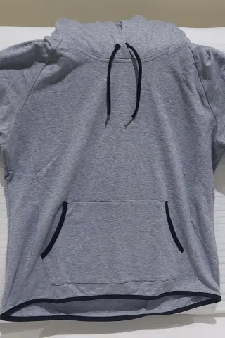 Sudadera de algodón gris mujer.