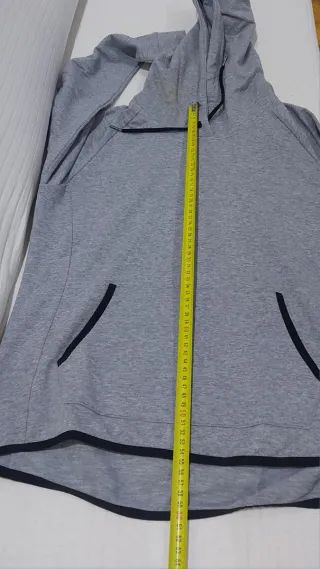 Sudadera de algodón gris mujer.