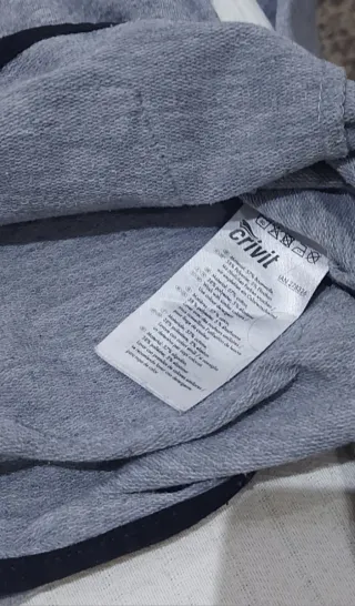 Sudadera de algodón gris mujer.