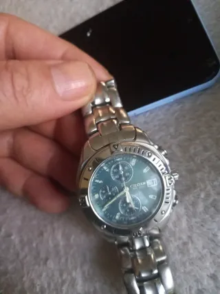 Reloj Citizen Cronógrafo Plata y Negro