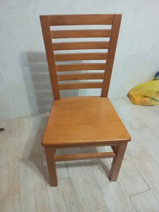 6 Sillas Madera Haya Maciza Sin Usar precio unidad