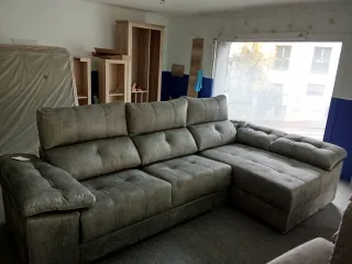 Sofá Chaise Longue izquierda TOYOTA gris. SIN USO