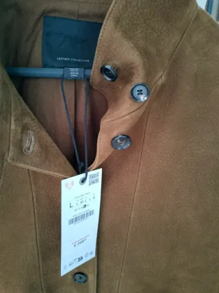 Bomber Zara Piel Edición Limitada Marrón