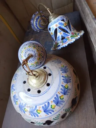 Lámpara de techo artesanal cerámica