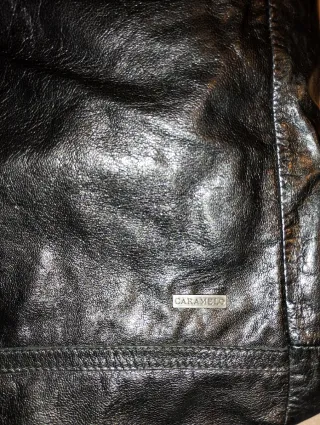 Bolso Piel Caramelo Negro Como Nuevo