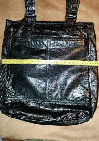 Bolso Piel Caramelo Negro Como Nuevo