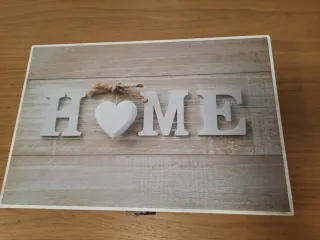 Tapa contador luz madera HOME corazón