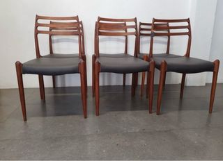 Lote 6 Sillas Niels Otto Moller Diseño