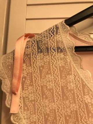 Camisón satén rosa encaje talla 5