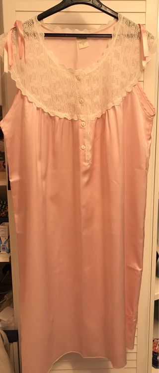 Camisón satén rosa encaje talla 5