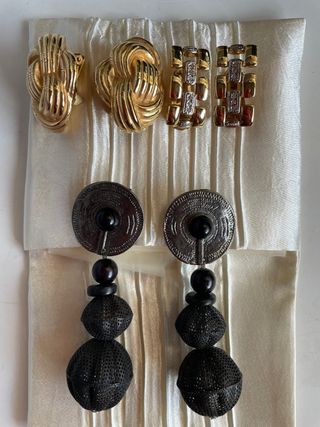 Bisutería años 80/ vintage: Pendientes de clip