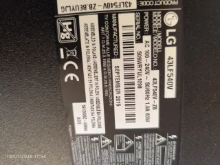 Piezas TV LG 43LF540V