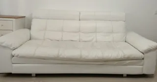 Sofá Cama Click Clack Polipiel Blanco