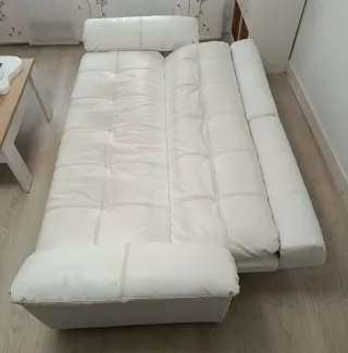 Sofá Cama Click Clack Polipiel Blanco