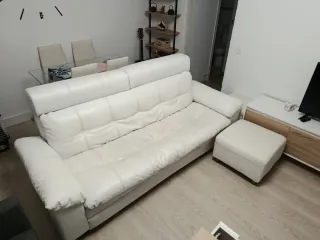 Sofá Cama Click Clack Polipiel Blanco