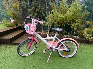 Bicicleta infantil Decathlon rosa 3-8 años