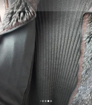 Chaqueta Stradivarius Mujer Talla L, punto y pelo