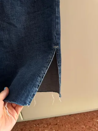 Falda midi vaquera azul