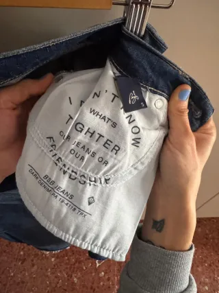 Falda midi vaquera azul